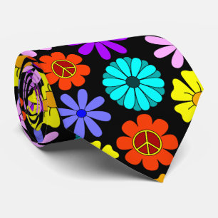 Hippie Flowers Neck Tie