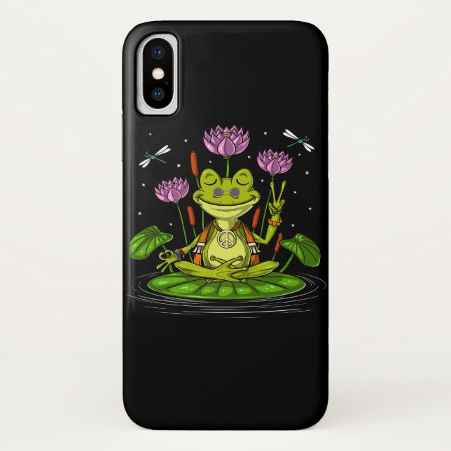 Hippie Frog Meditation Case-Mate iPhone Case (Back)