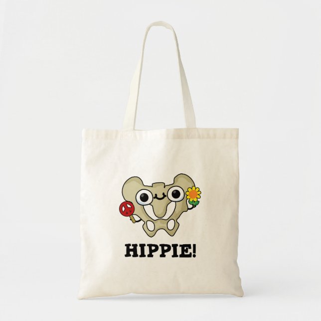 Hippie Funny Hip Bone Pun  Tote Bag (Front)