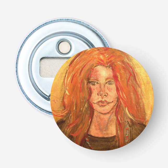 hippie girl bottle opener (Front)