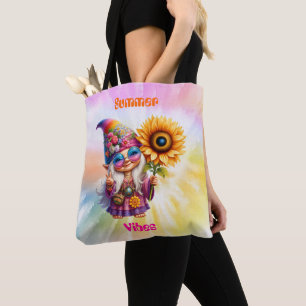 Hippie Gnome Summer Vibes Tote Bag