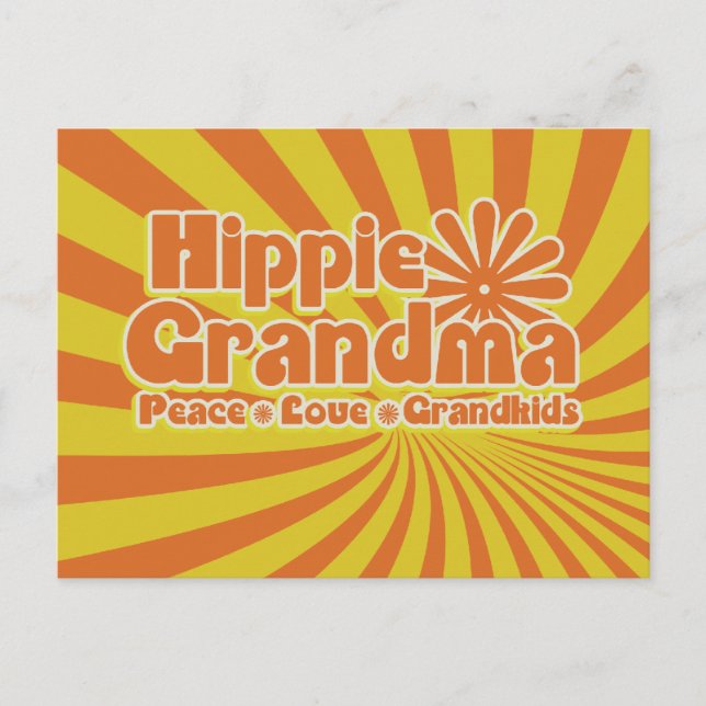 Hippie Grandma Postcard (Front)