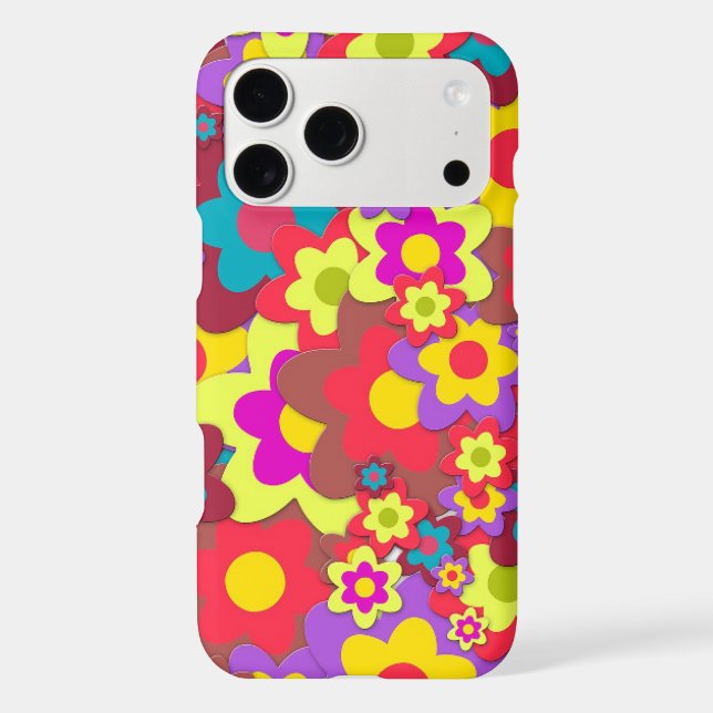 HIPPIE GROOVY FLOWERS IPHONE OTTER BOX CASE PRO  (Back)