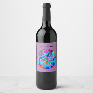 Hippie groovy lavender Thunder_Cove Wine Label