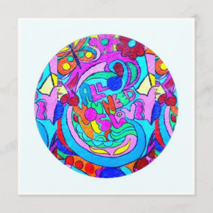 hippie groovy love announcement