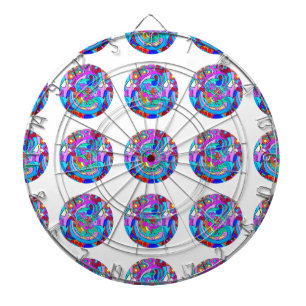 hippie groovy love circles dartboard