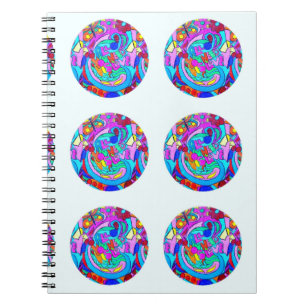 hippie groovy love circles notebook
