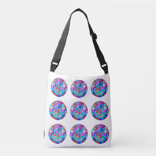 hippie groovy love crossbody bag