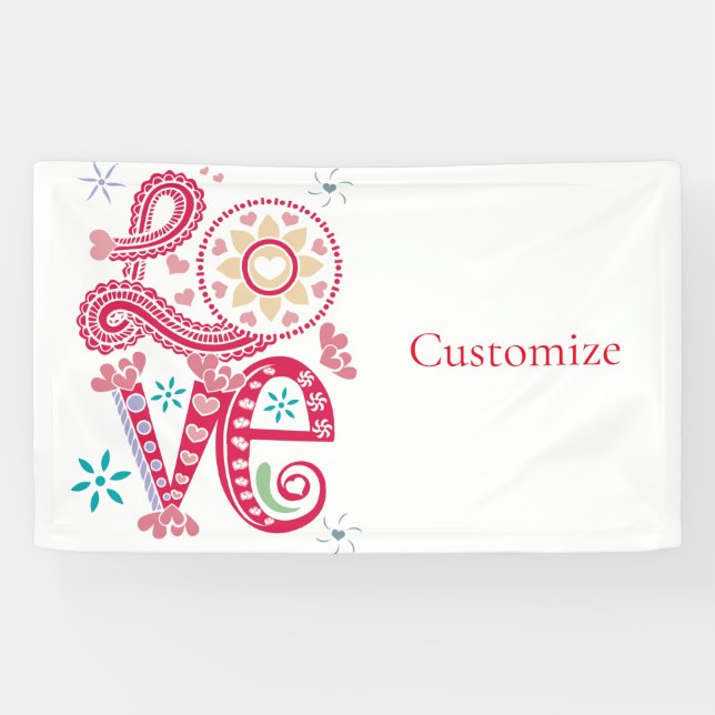 Hippie Groovy Love Sign Thunder_Cove (Horizontal)