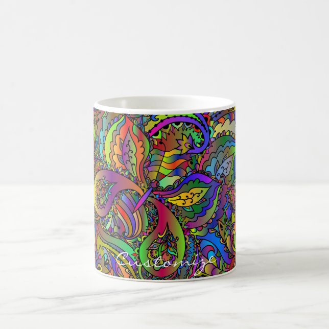 Hippie Groovy Psychedelic Design Thunder_Cove Coffee Mug (Center)