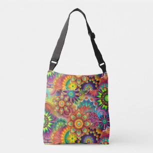 Hippie Groovy Techno Psychedelic Thunder_Cove Crossbody Bag