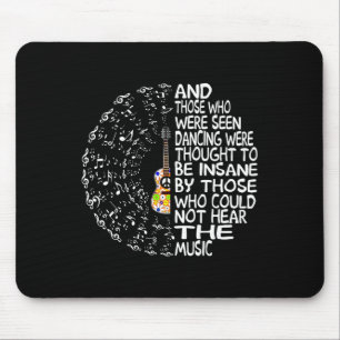 Hippie Guitar And Those Who Were Seen Dancing Peac Mouse Mat