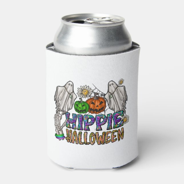 Hippie Halloween  Can Cooler (Can Front)