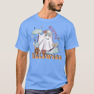 Hippie Halloween Ghost 60s 70s Costume Groovy Spoo T-Shirt
