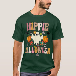 Hippie Halloween Ghost 60s 70s Costume Groovy Spoo T-Shirt