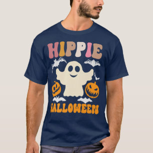 Hippie Halloween Ghost 60s 70s Costume Groovy Spoo T-Shirt