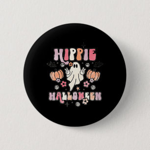 Hippie Halloween Ghost s s Costume Groovy Spooky S 6 Cm Round Badge