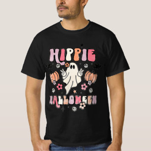 Hippie Halloween Ghost s s Costume Groovy Spooky S T-Shirt