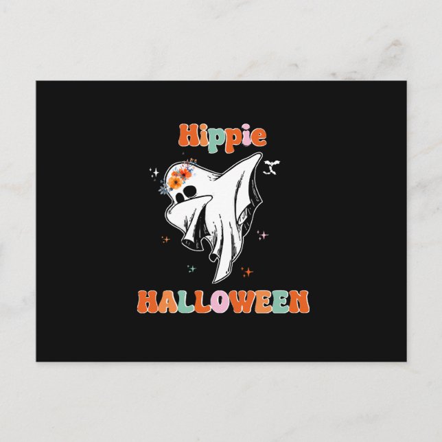 Hippie halloween postcard (Front)