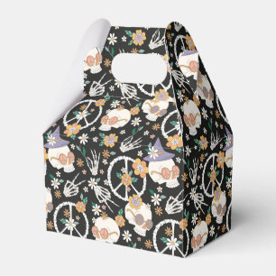 Hippie Halloween Skulls and Flowers Pattern Favour Box
