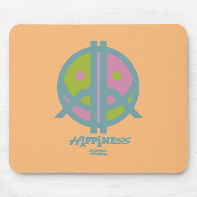 Hippie Happiness ICON HIppie Happy by Masanser Mouse Mat (Front)
