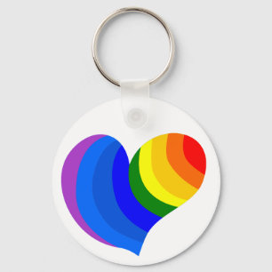 hippie heart keychain