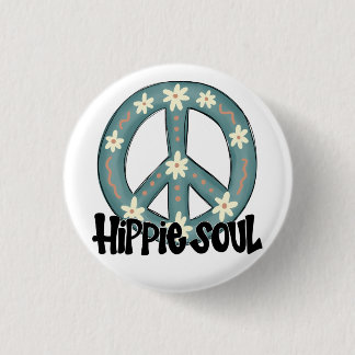 Hippie Hippy Soul Peace Sign 3 Cm Round Badge
