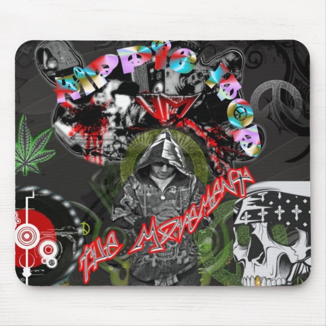 Hippie Hop Mouse Mat (Front)