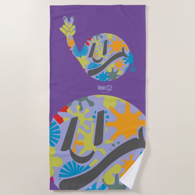 HIPPIE ICON BY MASANSER BEACH TOWEL (Front)
