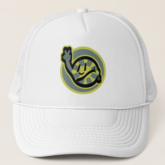 HIPPIE ICON flowers FACE 2023 BY MASANSER Trucker Hat (Front)