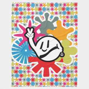 HIPPIE ICON lines ver 2023 BY MASANSER Fleece Blanket