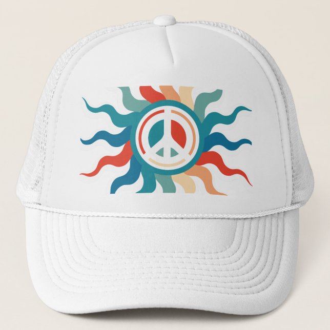 HIPPIE ICON SUN ver 2023 BY MASANSER Trucker Hat (Front)