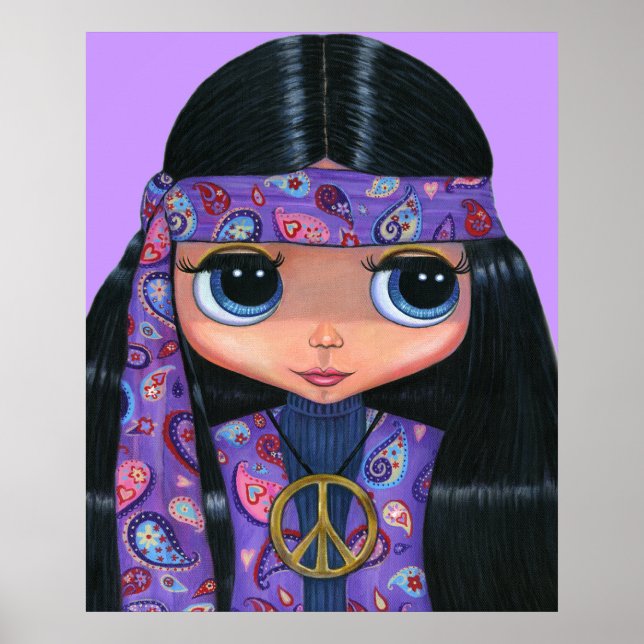 Hippie in Paisley Poster (Front)