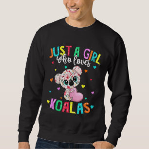 Hippie Just A Girl Who Loves Koalas Vintage Sweatshirt