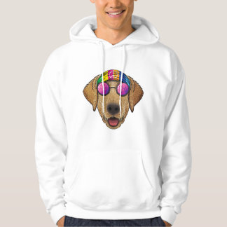 hippie labrador retriever love peace sign 70s hipp hoodie