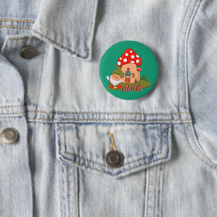 Hippie Let It Be Gnome 6 Cm Round Badge