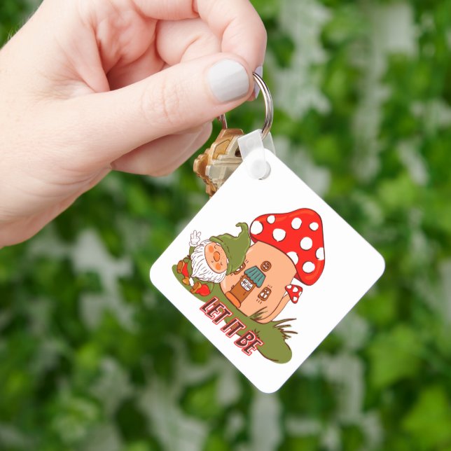 Hippie Let It Be Gnome Key Ring (Hand)