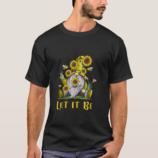 Hippie Let It Be Gnome Sunflower Tank Top (Front)