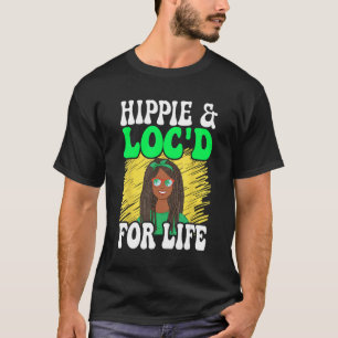 Hippie & Loc d For Life Dreadlocks Rasta T-Shirt