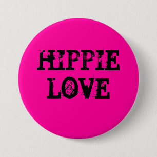 hippie love 7.5 cm round badge