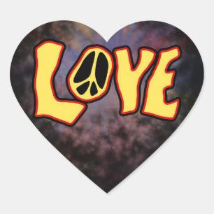 Hippie Love Sticker