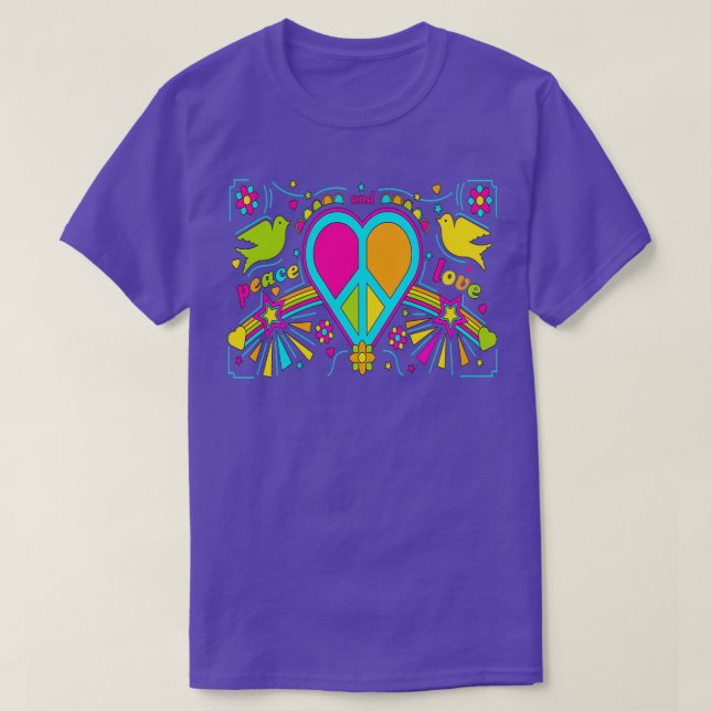 hippie loveheart 28  T-Shirt (Design Front)