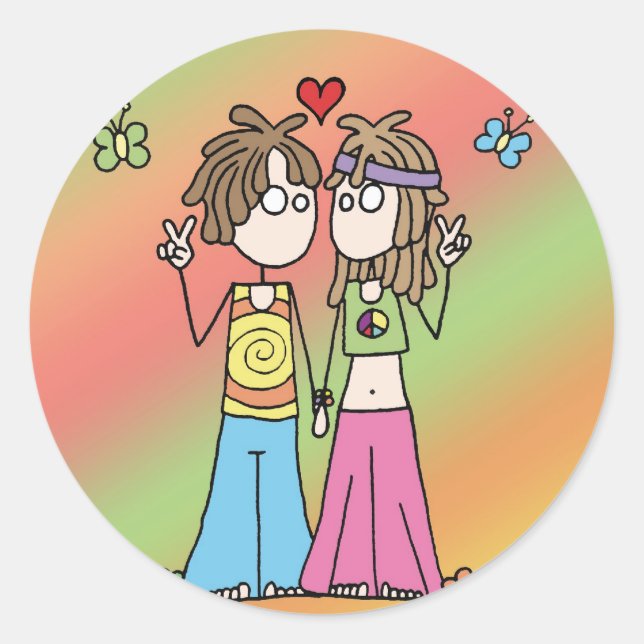 Hippie Lovers Stickers (Front)