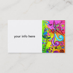 hippie magic mushroom business card