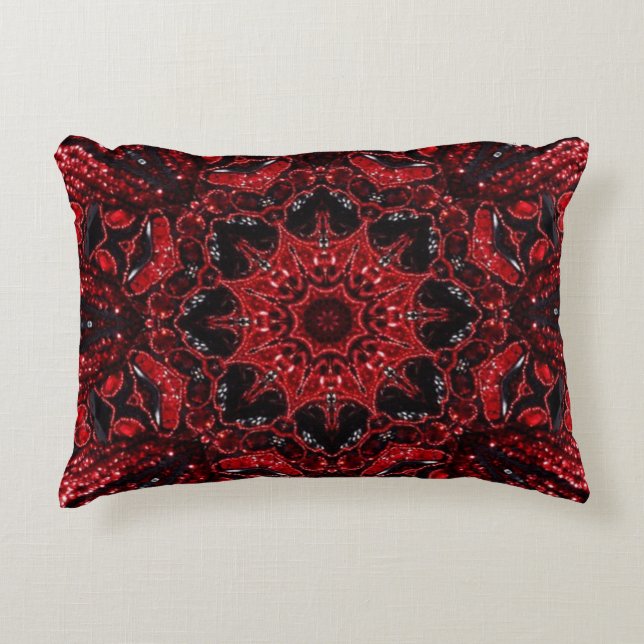 hippie moroccan maroon wine burgundy bohemian decorative cushion (Front)