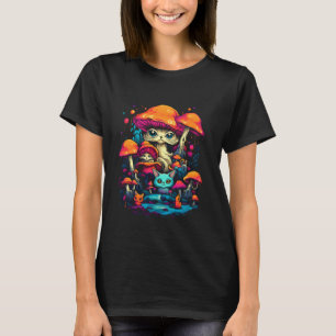 Hippie Mushrooms Psychedelic Forest Fungi Festival T-Shirt