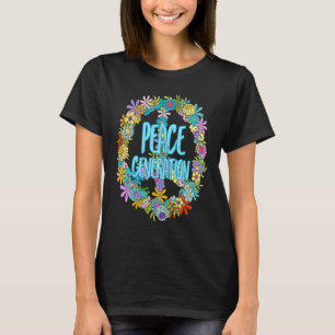 Hippie  Peace Flower Colourful  Concert T-Shirt