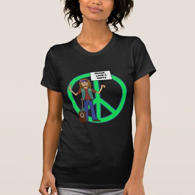 Hippie Peace Love and Unity T-Shirt (Front)