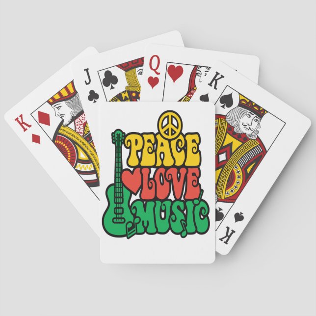 Hippie Peace Love Playing Cards (Back)