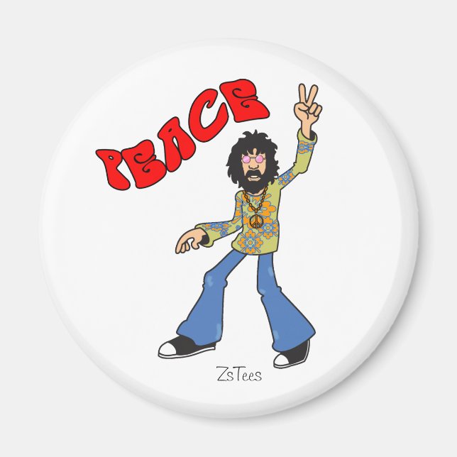 Hippie Peace Magnet (Front)